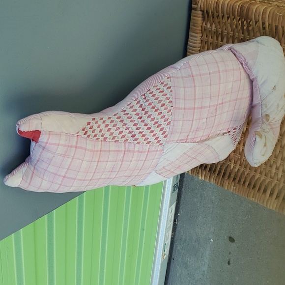 VINTAGE Handmade Patchwork cat  Pillow - Picture 8 of 9